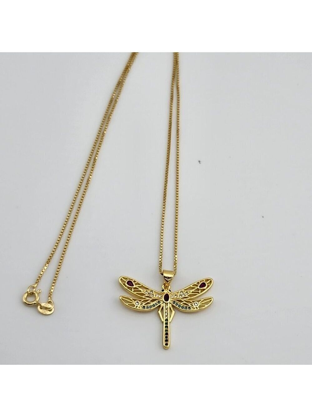 Last One Brand New Multi Colored DragonFly Necklace - Picture 3 of 12